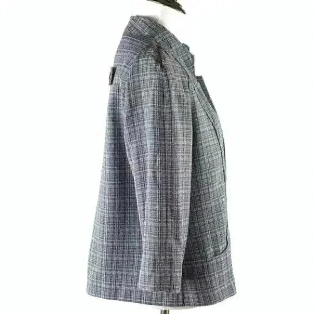 Perceptions Petite Blazer Size 8p Black White Ope… - image 3